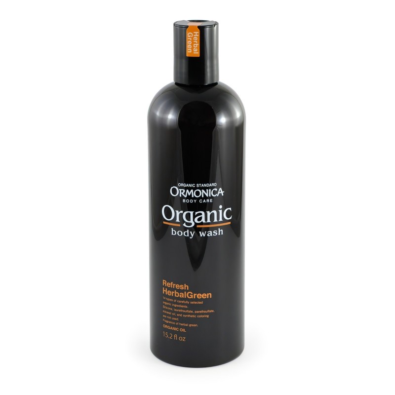 Органическое жидкое мыло для тела освежающее с ароматом зеленых трав Ormonica Organic