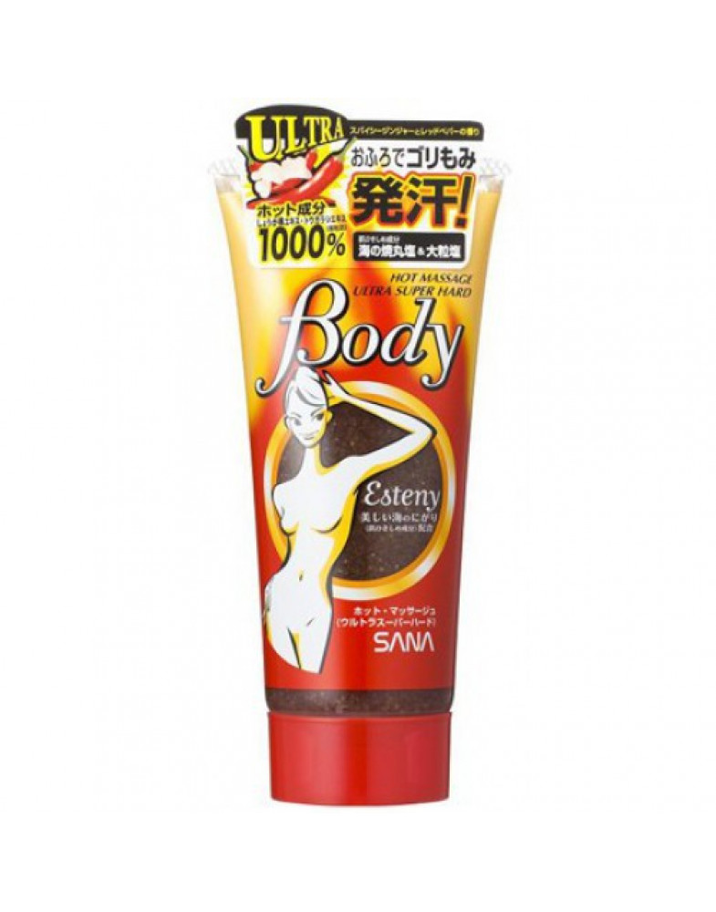 Массажный гель-скраб для тела с морской солью Esteny hot massage body ultra super hard gel