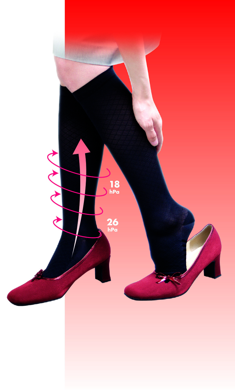 Гольфы классические с массирующим и противоотечным действием размер 22-24