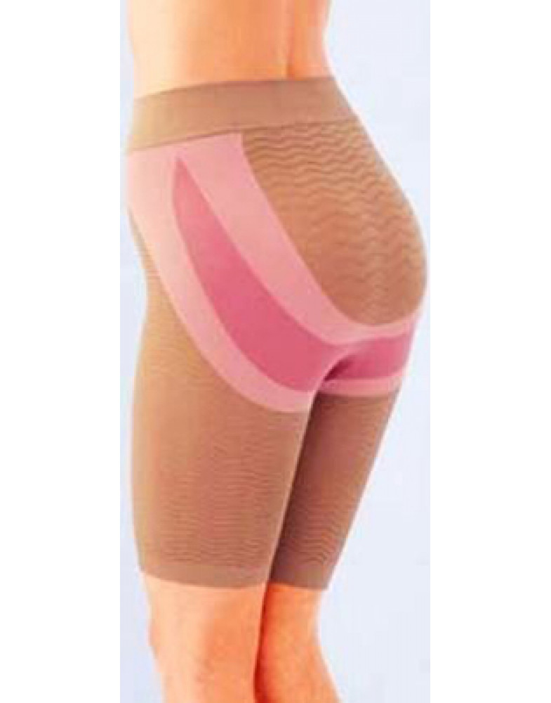 Шорты антицеллюлитные массажные с протеинами шелка бежевые Spiral magiс L-LL 48-50