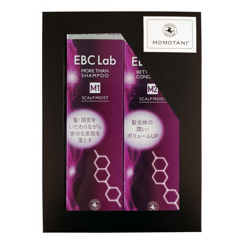 Подарочный набор «УВЛАЖНЕНИЕ И ОБЪЕМ» для сухой кожи головы (Увлажняющий шампунь для придания объема, 290 мл + Увлажняющий кондиционер для придания объема, 200 мл) MOMOTANI EBC Lab