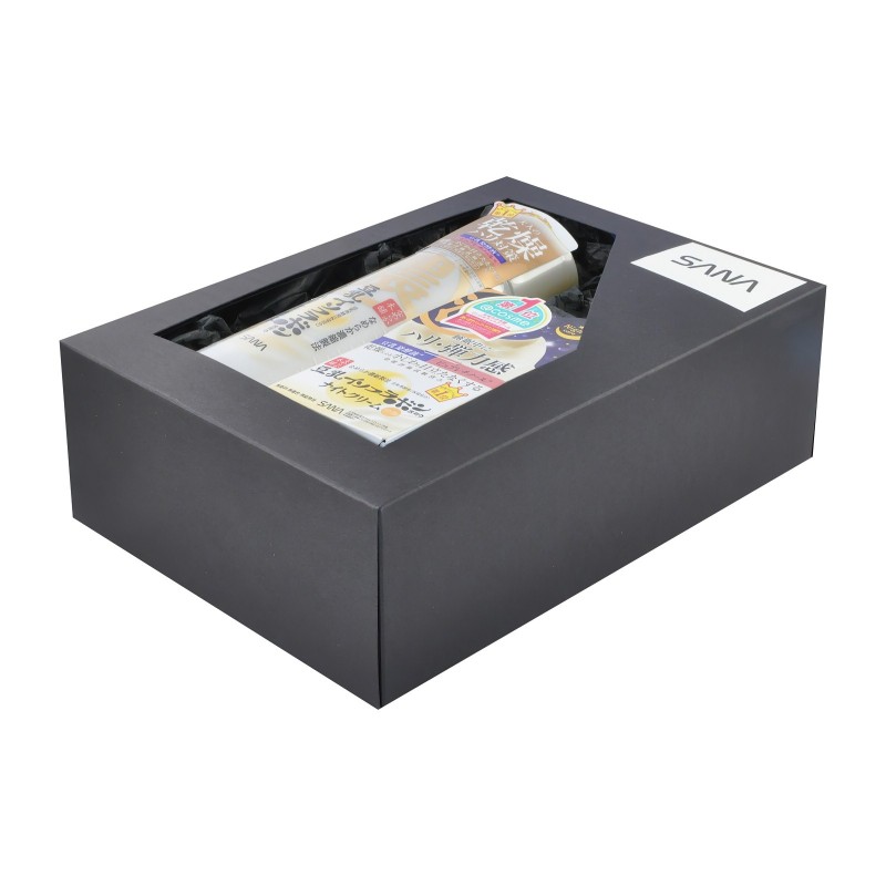 Подарочный набор «ОМОЛОЖЕНИЕ И УВЛАЖНЕНИЕ С РЕТИНОЛОМ» (Увлажняющий и подтягивающий лосьон, 200 мл + Увлажняющий и подтягивающий крем, 50 г) SANA Soy Wrinkle