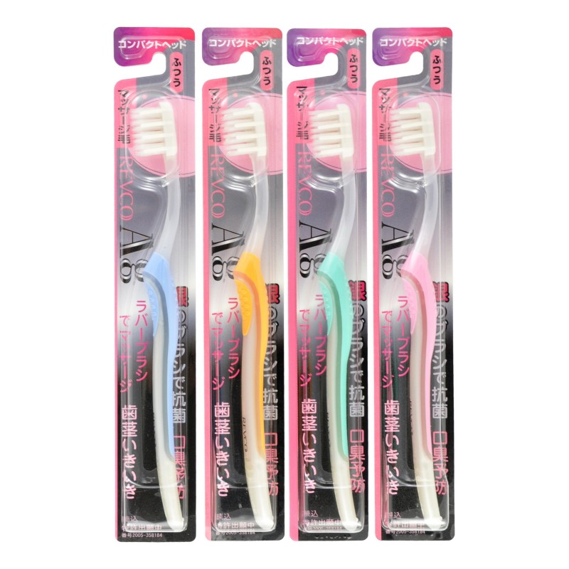 Зубная щетка c наночастицами серебра, сверхтонкой двойной щетиной, ср. жестк. с массажным эффектом