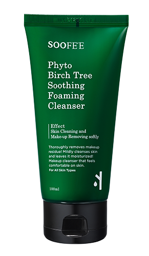 Фито пенка для умывания на основе берёзового сока, SOOFEE Phyto Birch Tree Soothing Foaming Cleanser
