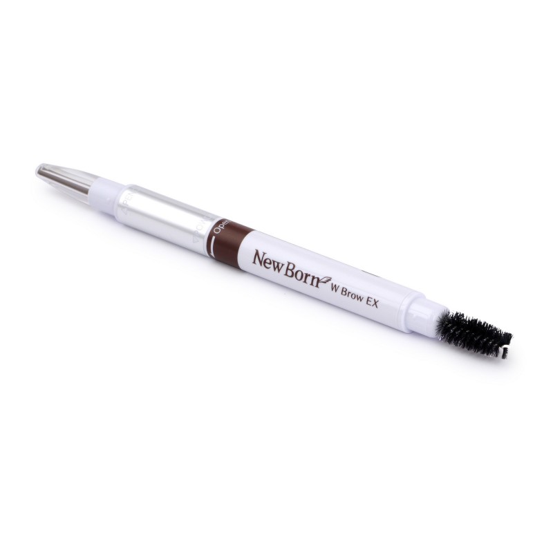 Подводка для бровей 3 в 1: карандаш + пудра +щеточка (тон B7), SANA NEW BORN W BROW EX B2