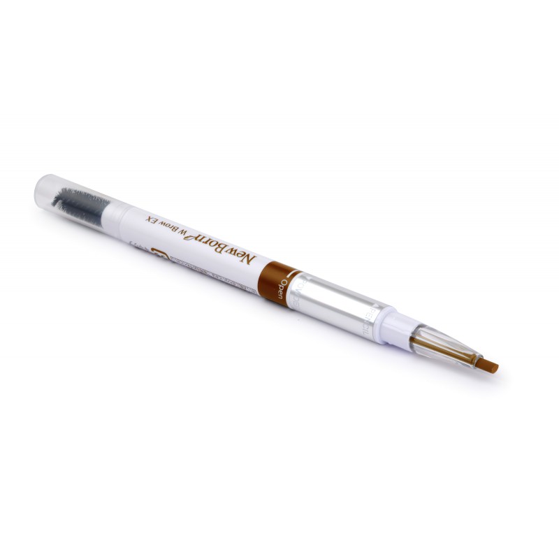 Подводка для бровей 3 в 1: карандаш + пудра +щеточка (тон B9), SANA NEW BORN W BROW EX B2