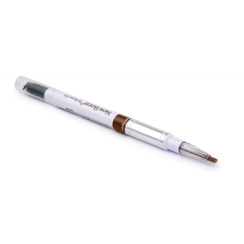 Подводка для бровей 3 в 1: карандаш + пудра +щеточка (тон B6), SANA NEW BORN W BROW EX B6