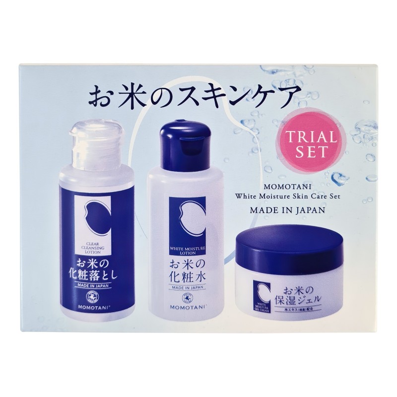 Дорожный набор средств с экстрактом риса (очищающий лосьон для снятия макияжа + увлажняющий лосьон + увлажняющий крем) / Rice Moisture Travel set