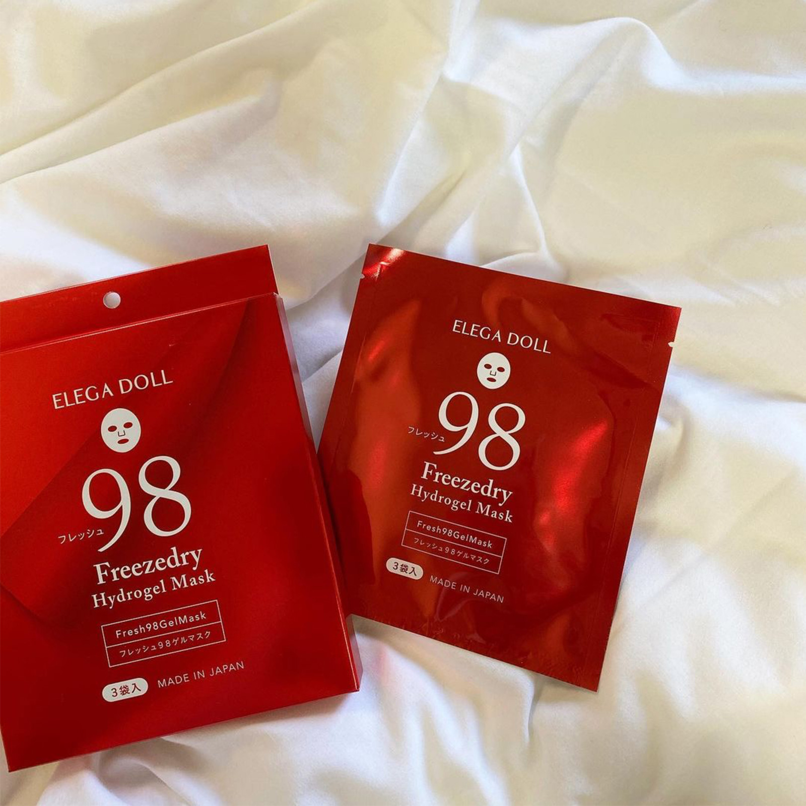 ГИДРОГЕЛЕВАЯ МАСКА ДЛЯ ЛИЦА С ФУЛЛЕРЕНОМ ЭЛЕГА ДОЛЛ ФРЕШ 98, ELEGA DOLL FRESH 98 HYDROGEL MASK.