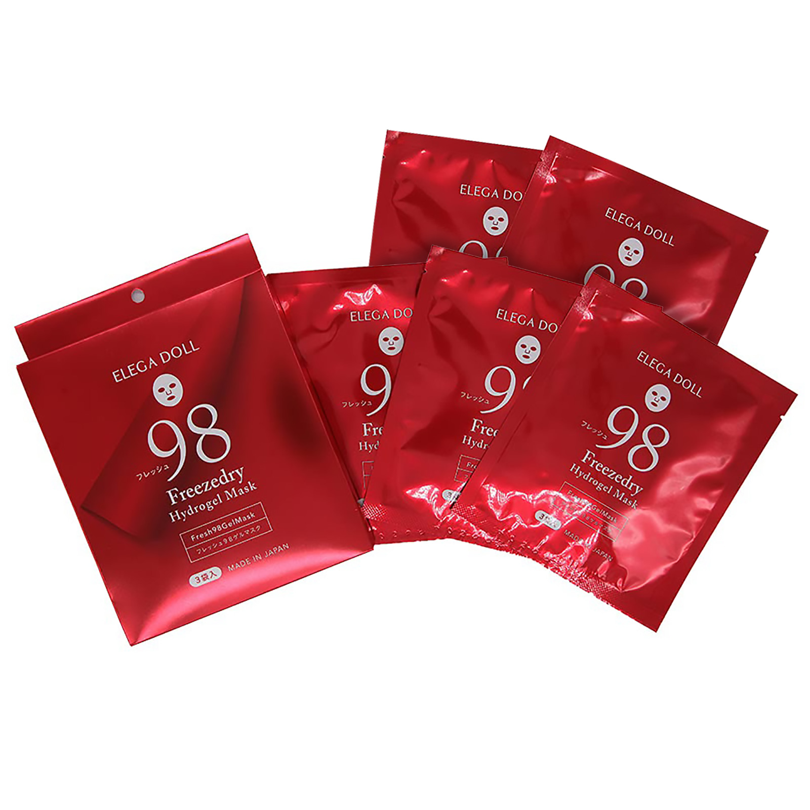 ГИДРОГЕЛЕВАЯ МАСКА ДЛЯ ЛИЦА С ФУЛЛЕРЕНОМ ЭЛЕГА ДОЛЛ ФРЕШ 98, ELEGA DOLL FRESH 98 HYDROGEL MASK.