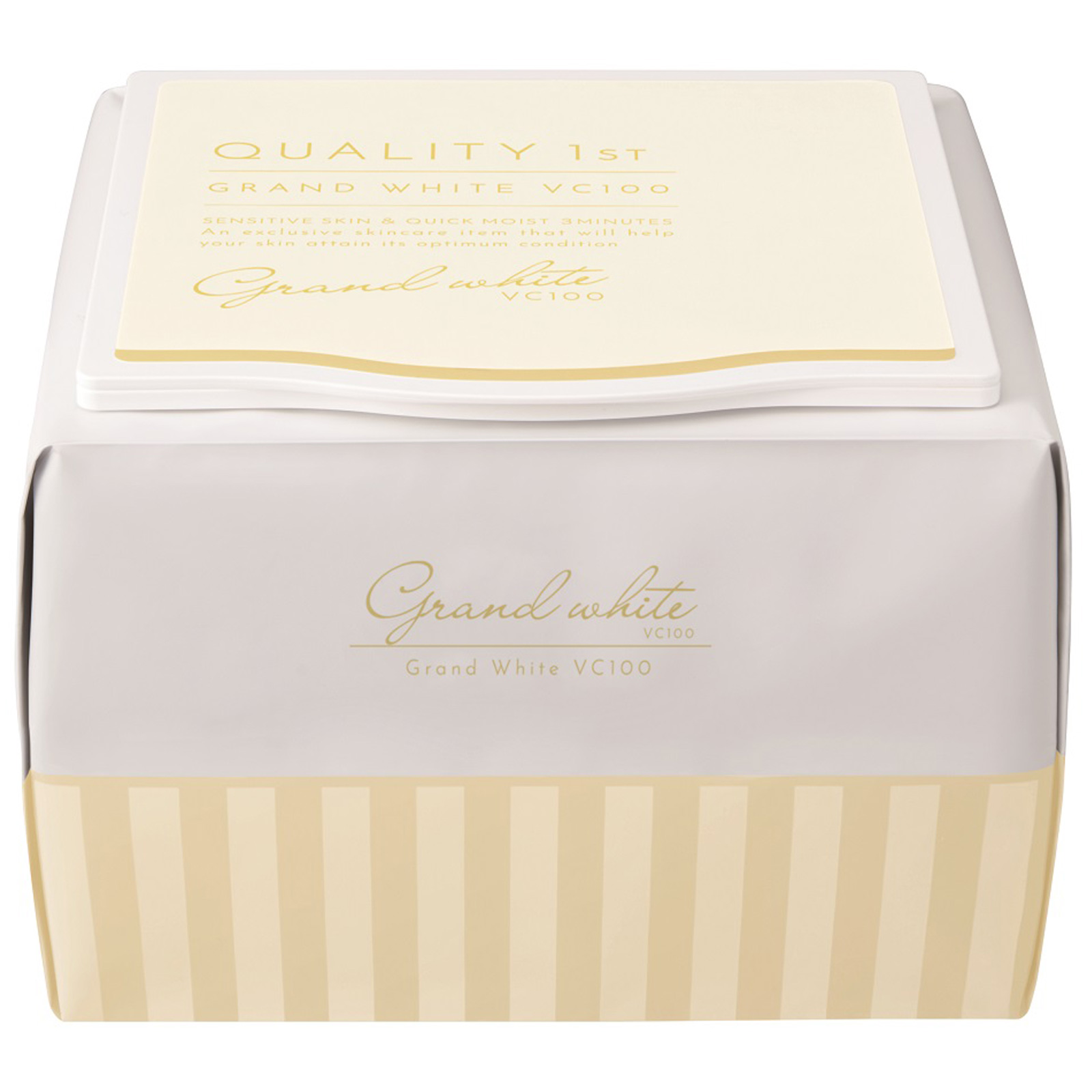Тканевая отбеливающая экспресс-маска для лица с витамином С Кволити Фест Гранд Вайт ВиСи100, выравнивающая цвет кожи, Quality First Grand White VC100.