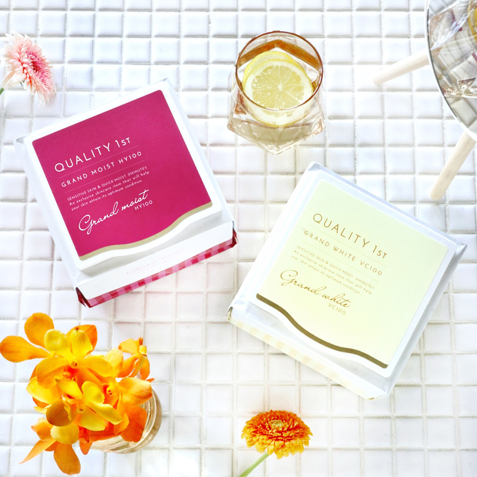 Тканевая отбеливающая экспресс-маска для лица с витамином С Кволити Фест Гранд Вайт ВиСи100, выравнивающая цвет кожи, Quality First Grand White VC100.