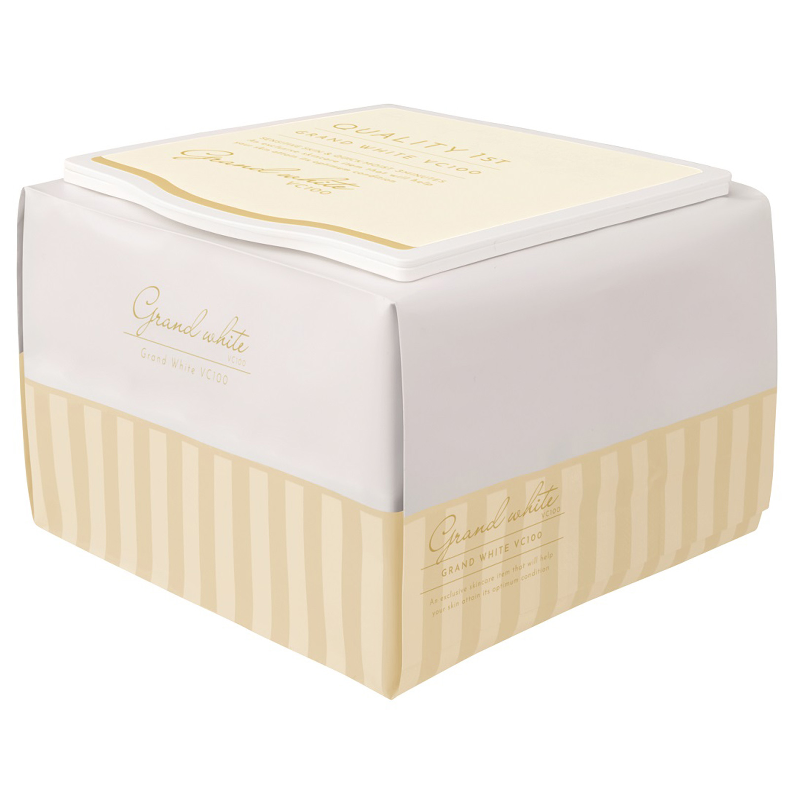 Тканевая отбеливающая экспресс-маска для лица с витамином С Кволити Фест Гранд Вайт ВиСи100, выравнивающая цвет кожи, Quality First Grand White VC100.