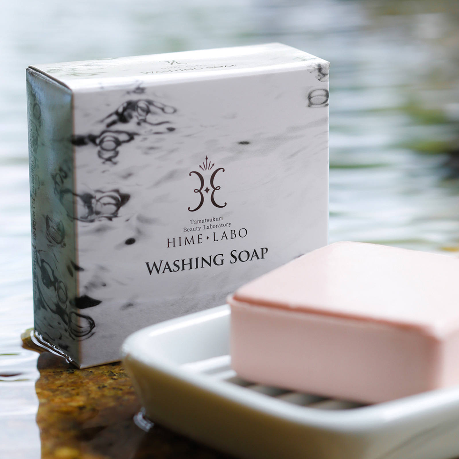 Очищающее мыло для лица на основе термальной воды Химэ Лабо, Hime Labo Washing Soap.