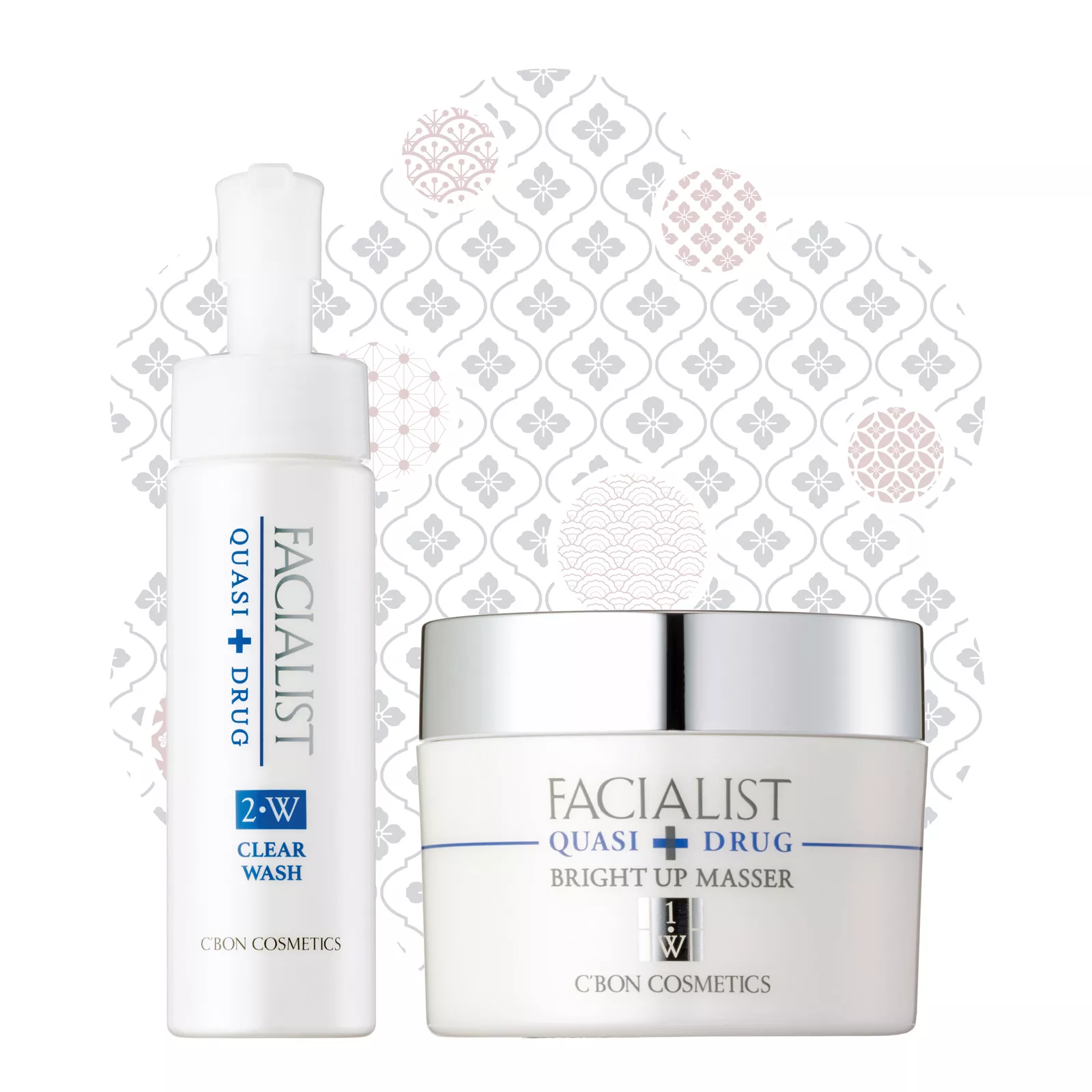 Подарочный набор уходовой косметики C'BON Facilist White на основе акульего сквалана для глубокого очищения кожи лица с обеливающим эффектом, 2 продукта