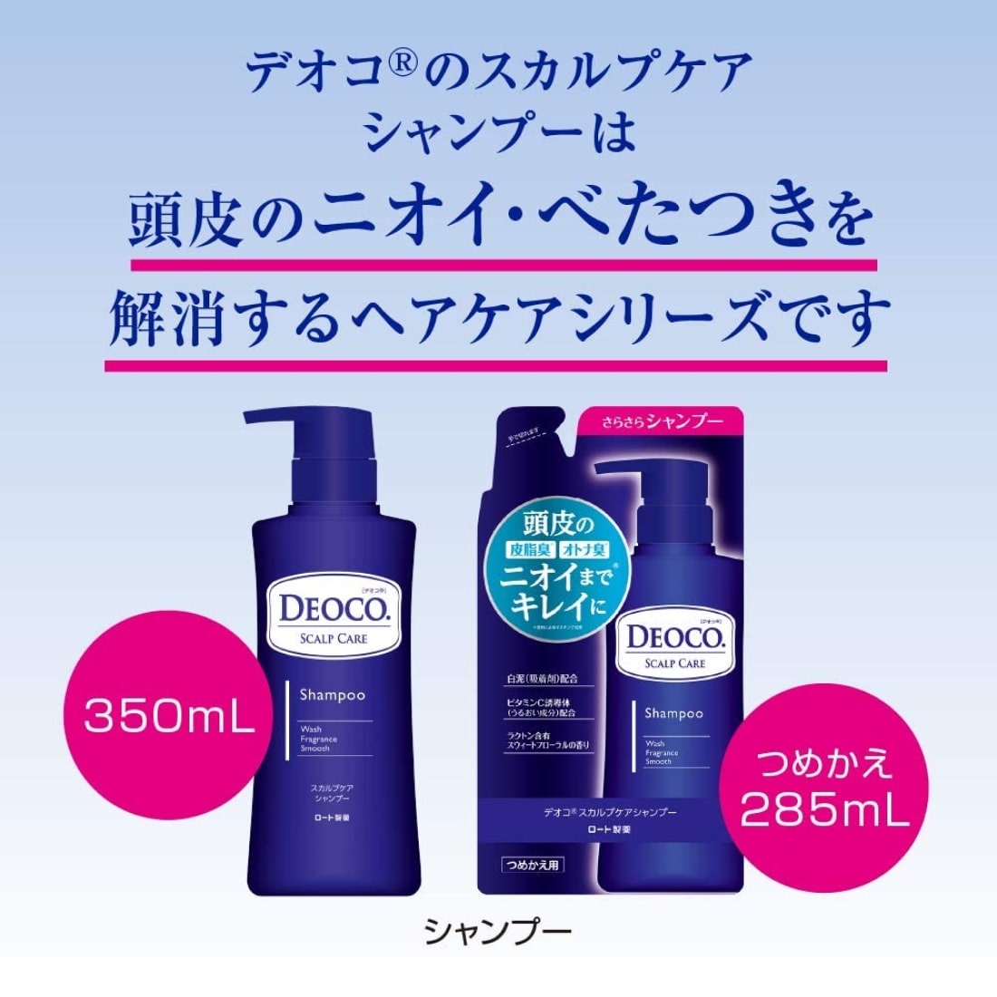 Шампунь с уходом за кожей головы / ROHTO Deoco Scalp Care Shampoo