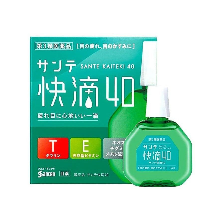 Освежающие капли для глаз расслабляющие и успокаивающие / Santen "Sante 40 Kaiteki"