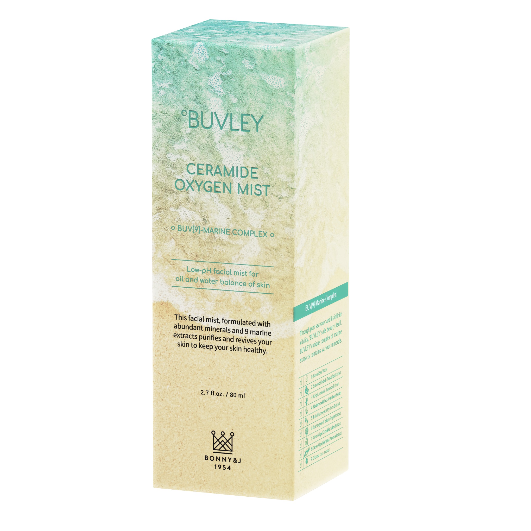 Кислородный освежающий спрей с океаническим комплексом, Buvley Ceramide Oxygen Mist