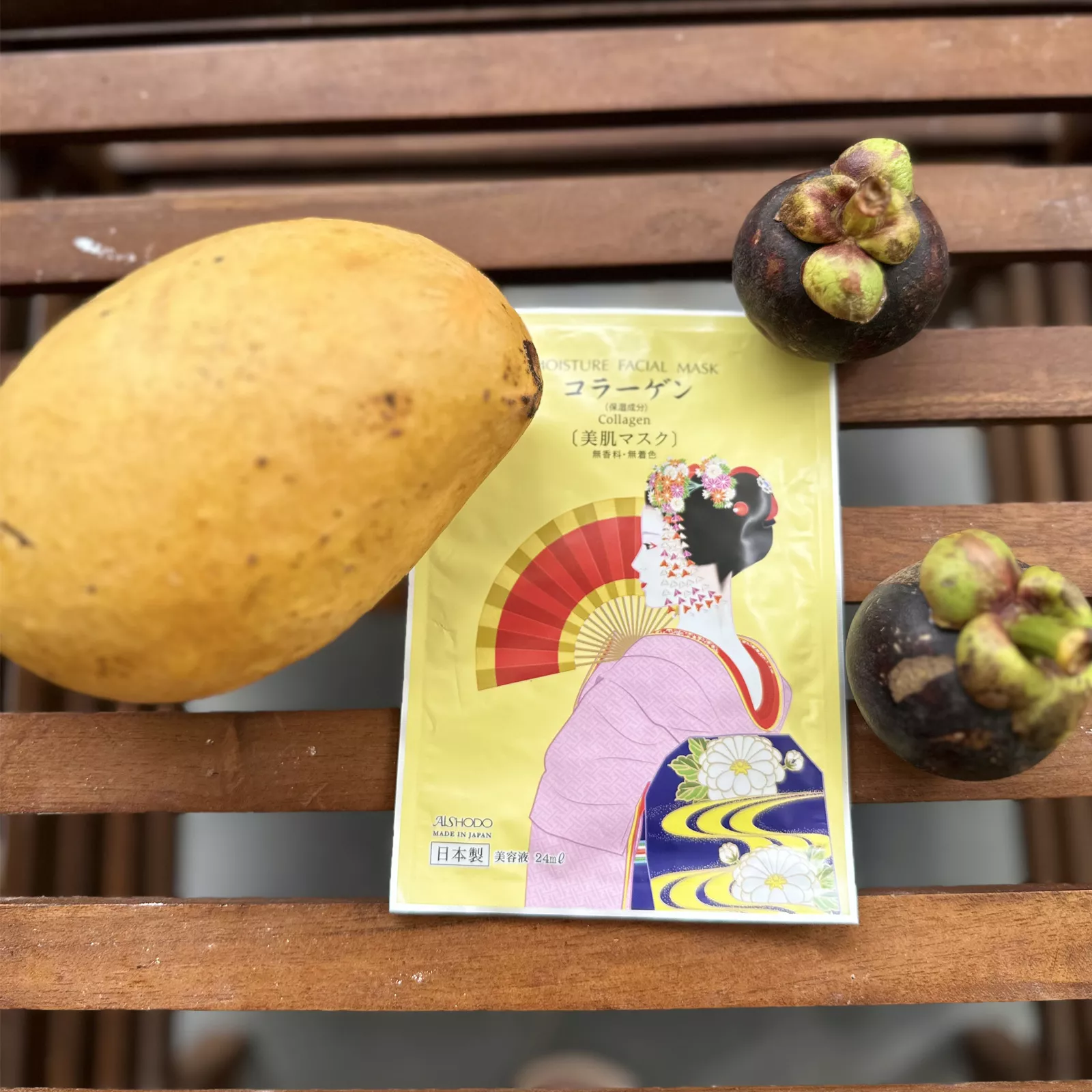 Увлажняющая маска для лица на основе коллагена Айшодо Майко, Aishodo Maiko Moisture Facial Mask Collagen.