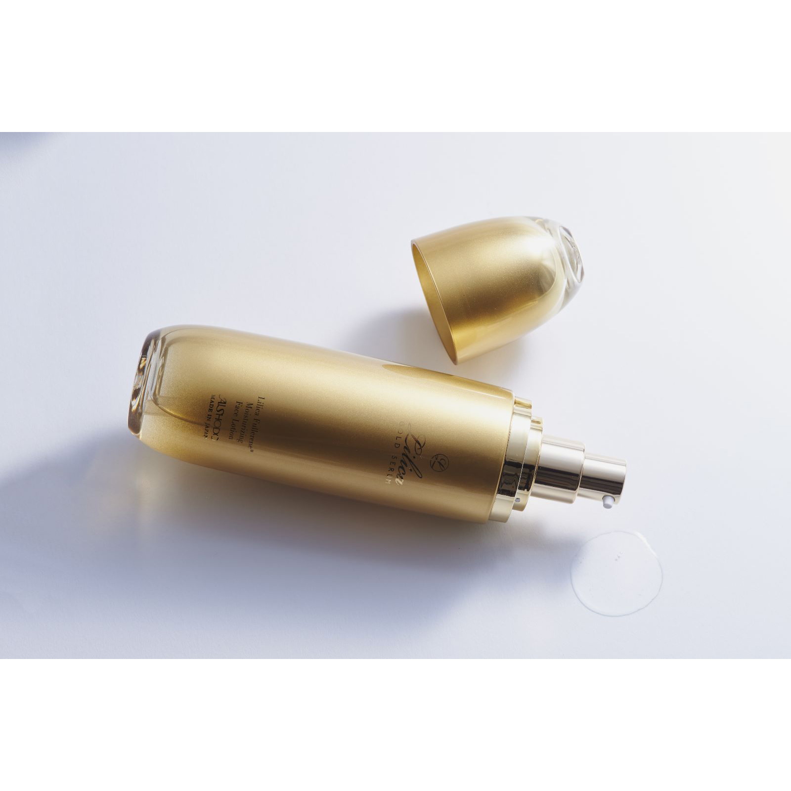 Увлажняющий лосьон для лица на основе фуллерена «Золотая сыворотка ЛиЛиКа» Айшодо, Aishodo LiLiCa Gold Serum Fullerene Moisturizing Face Lotion.