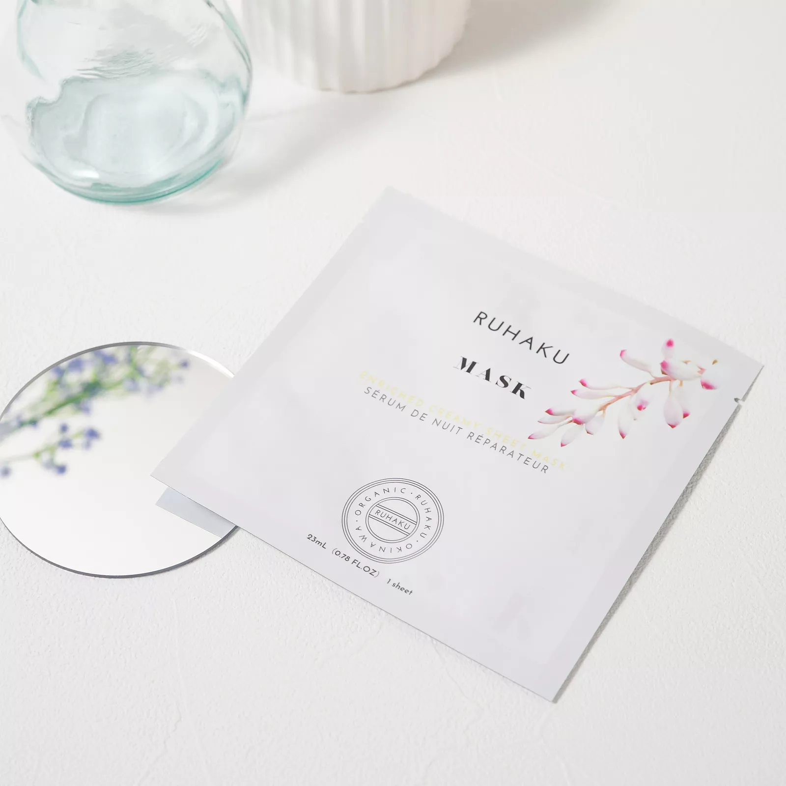 Тканевая питательная кремовая маска для лица Рухаку, Ruhaku Enriched Creamy Sheet Mask.