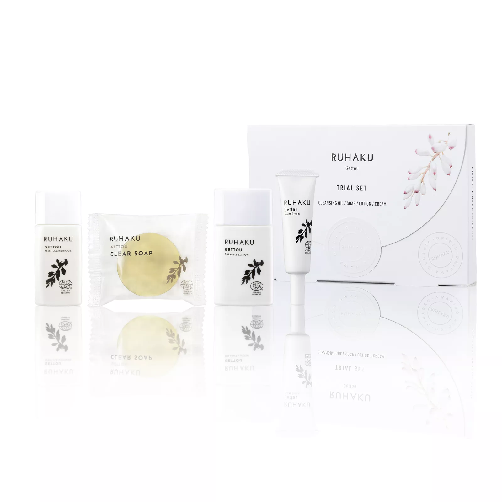 Пробный сет уходовой косметики для лица Рухаку, Ruhaku Trial Set S.