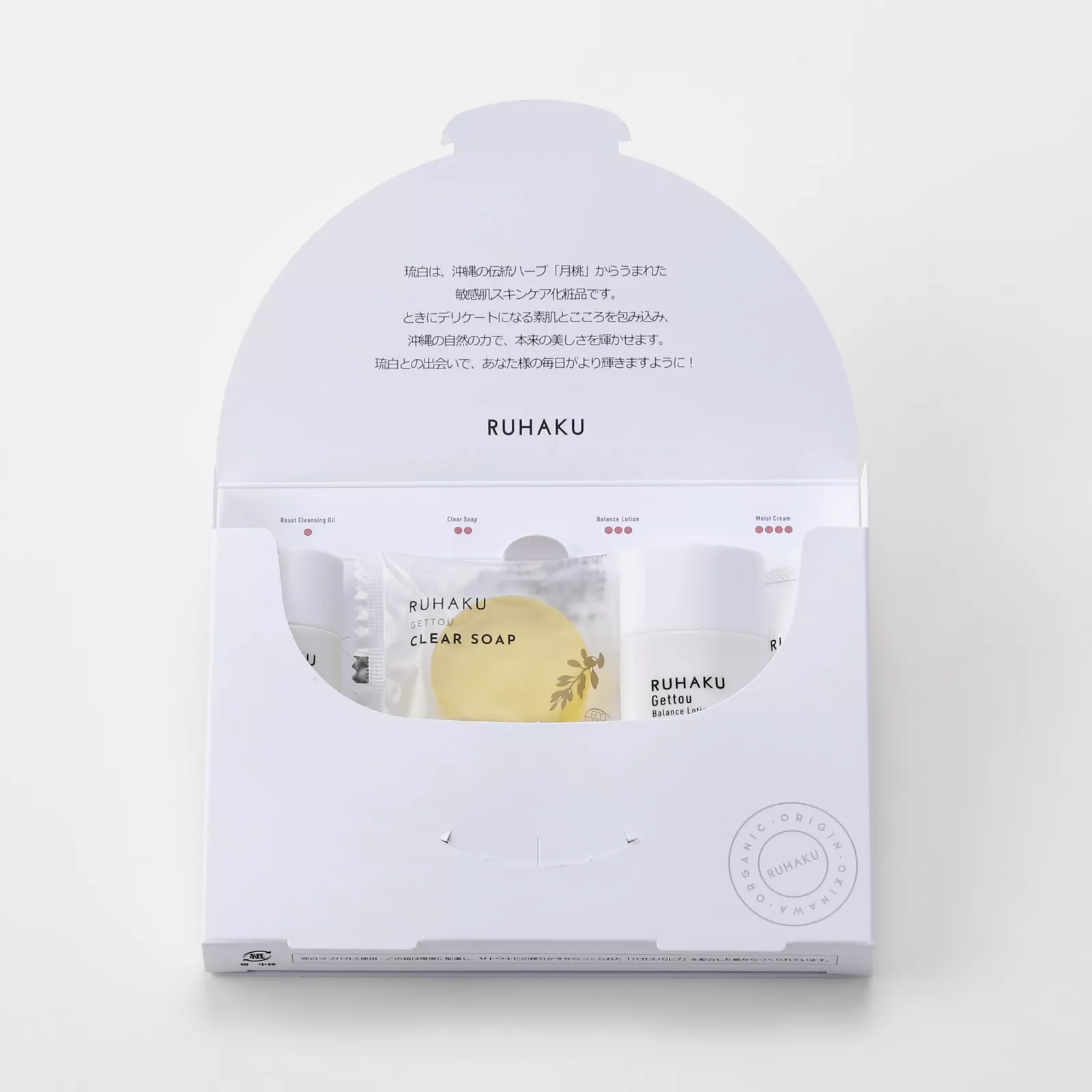 Пробный сет уходовой косметики для лица Рухаку, Ruhaku Trial Set S.