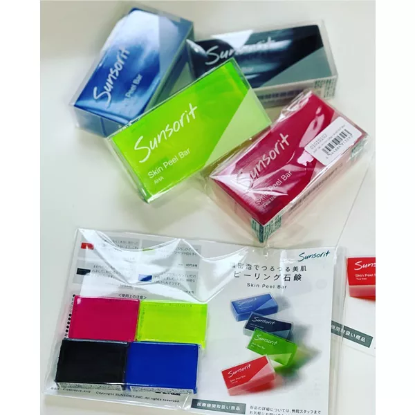 Пилинговое мыло с AHA-кислотами Сансорит для нормальной и жирной кожи мини, Sunsorit Skin Peel Bar AHA Mini.