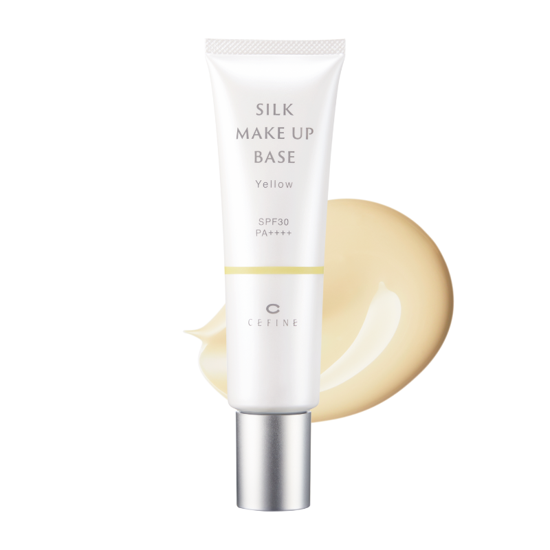 Солнцезащитная база под макияж с шелком (желтый) SILK MAKE UP BASE SPF30 PA++++ (yellow), CEFINE