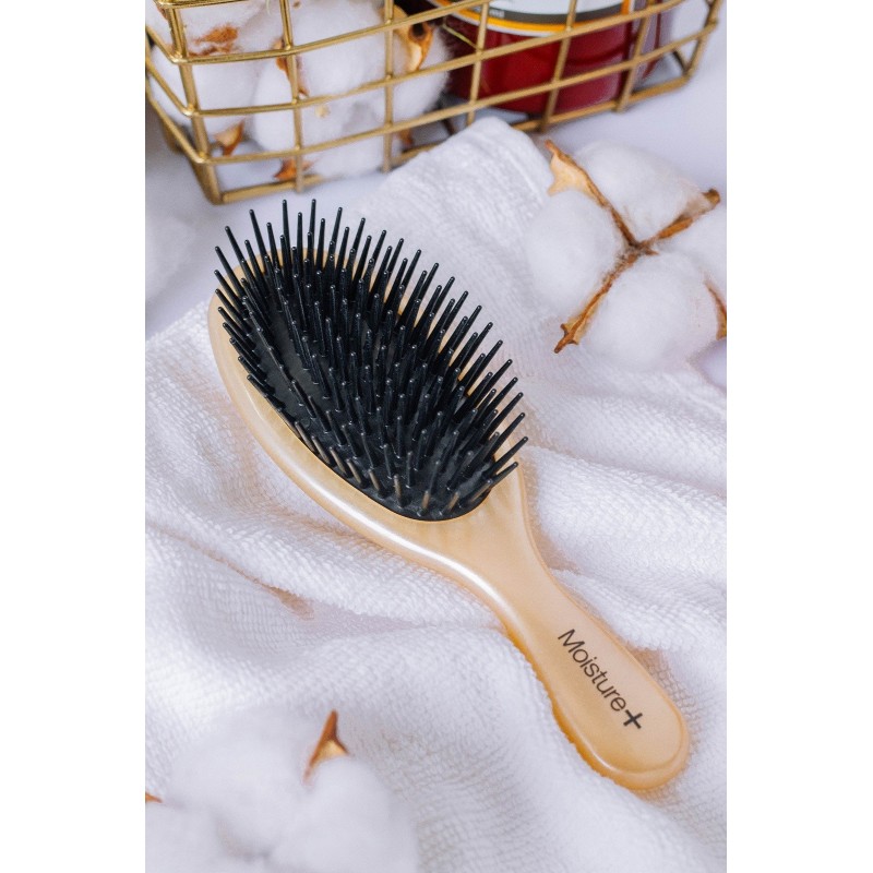 Щетка массажная с гиалуроновой кислотой (круглая) малая Poly Hair Brush With Hyaluronic Acid / VESS
