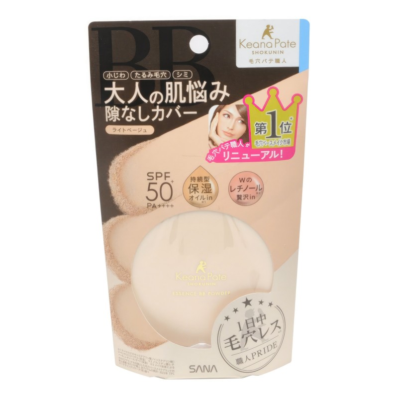 Увлажняющая пудра для лица с эффектом лифтинга, минеральная, SPF 50 (тон 01) / PORE PUTTY ESSENCE BB POWDER MOIST & LASTING / SANA