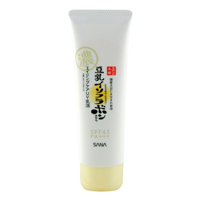 Солнцезащитная увлажняющая основа под макияж (против морщин, с ретинолом и изофлавонами сои), SPF 43 / SOY MILK SKINCARE UV MAKEUP BASE / SANA