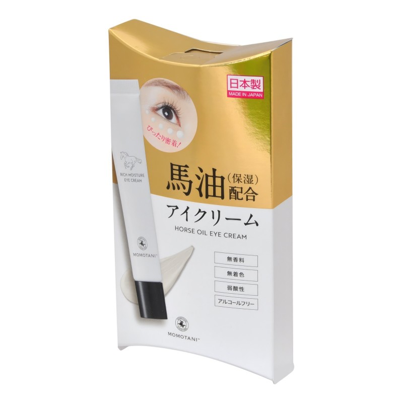 Глубокоувлажняющий крем для очень сухой кожи вокруг глаз (с экстрактом плаценты лошади) / MOMOTANI RICH MOISTURE HORSE OIL EYE CREAM