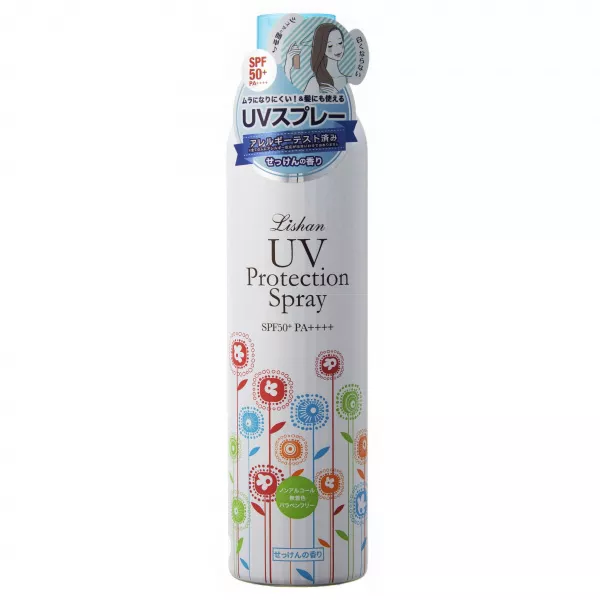 Солнцезащитный спрей Лишан с запахом мыла, 200 г  Lishan UV Protection Spray SPF 50+ PA++++.