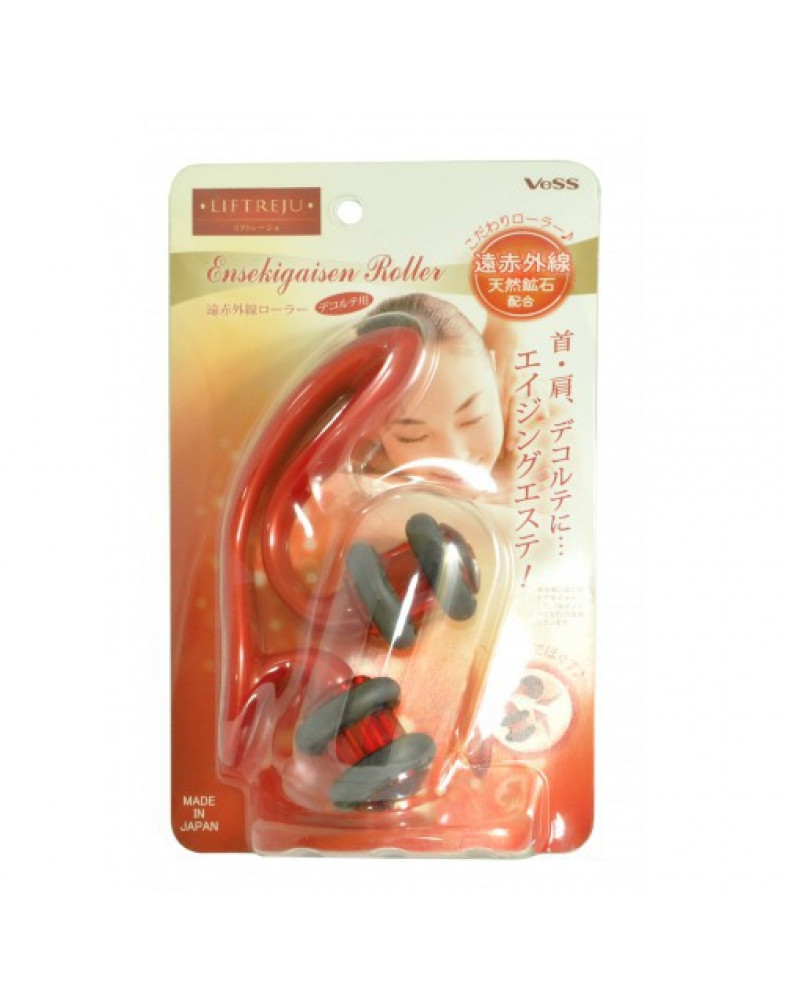 Роликовый массажер для лица и зоны декольте с минералами Liftreju decollete roller