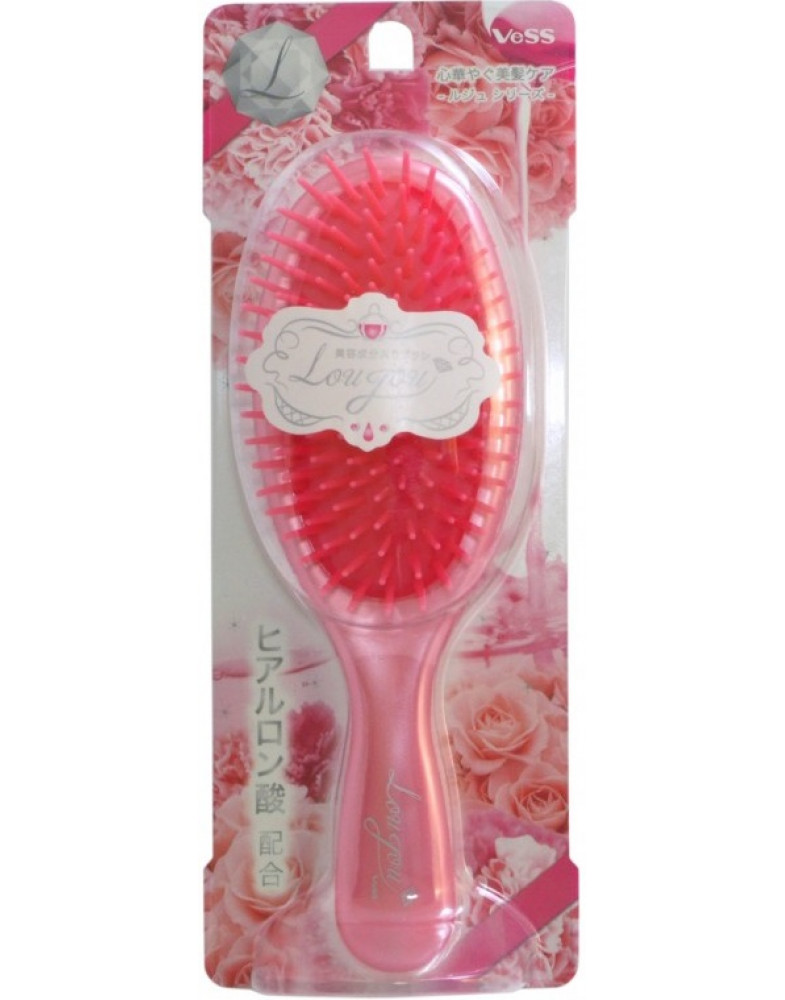 Щетка массажная для увлажнения и придания блеска волосам с маслом розы MOIST HERB BRUSH